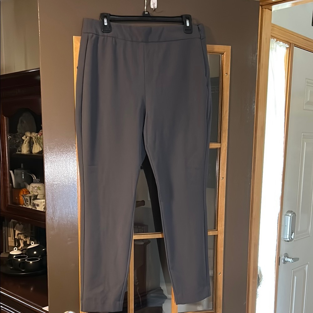 Gray Straight-Leg Pants